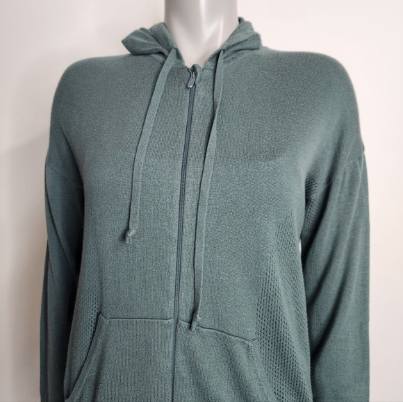 Lululemon Wake Up & Go Zipper Hoodie Sweater In Graphite Green Size L - Picture 3 of 15